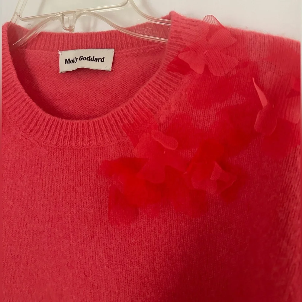 Molly Goddard Luca Floral Applique Lambswool Sweater - Picture 4 of 7